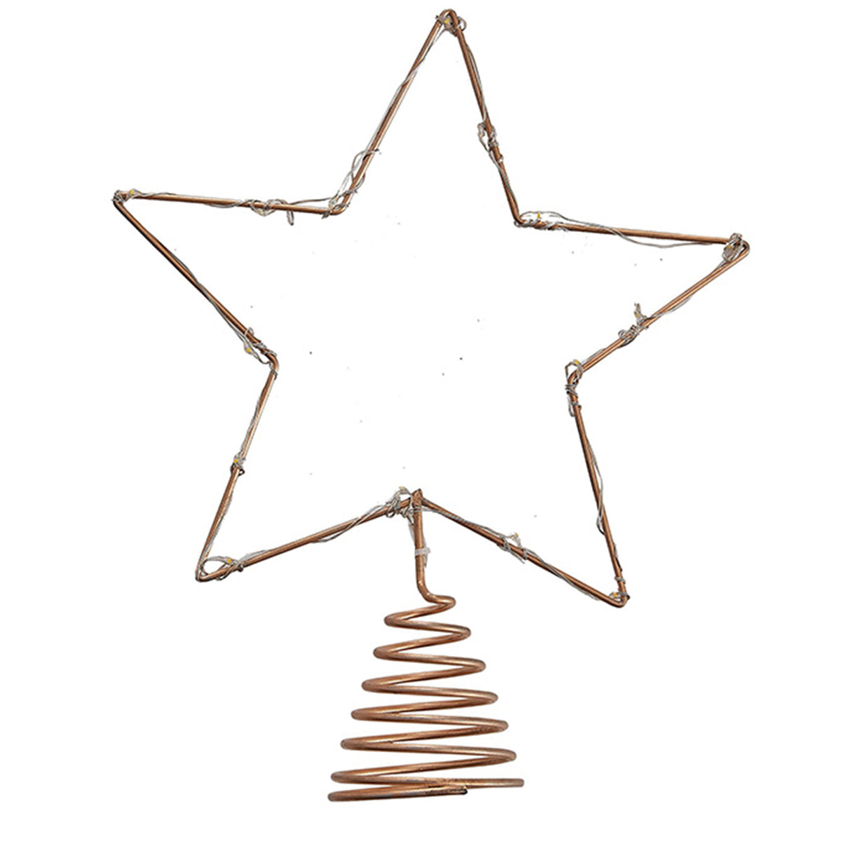 Puntale Per Albero Di Natale Stella Dorata Con Glitter 15,2 Cm - Decorazione Natalizia Con Fissaggio A Molla