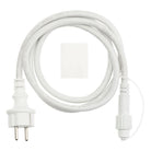 CAVO DI ALIMENTAZIONE BIANCO 1,5 MT PRESA SPINA CATENA PARTY FEMMINA VINTAGE LED