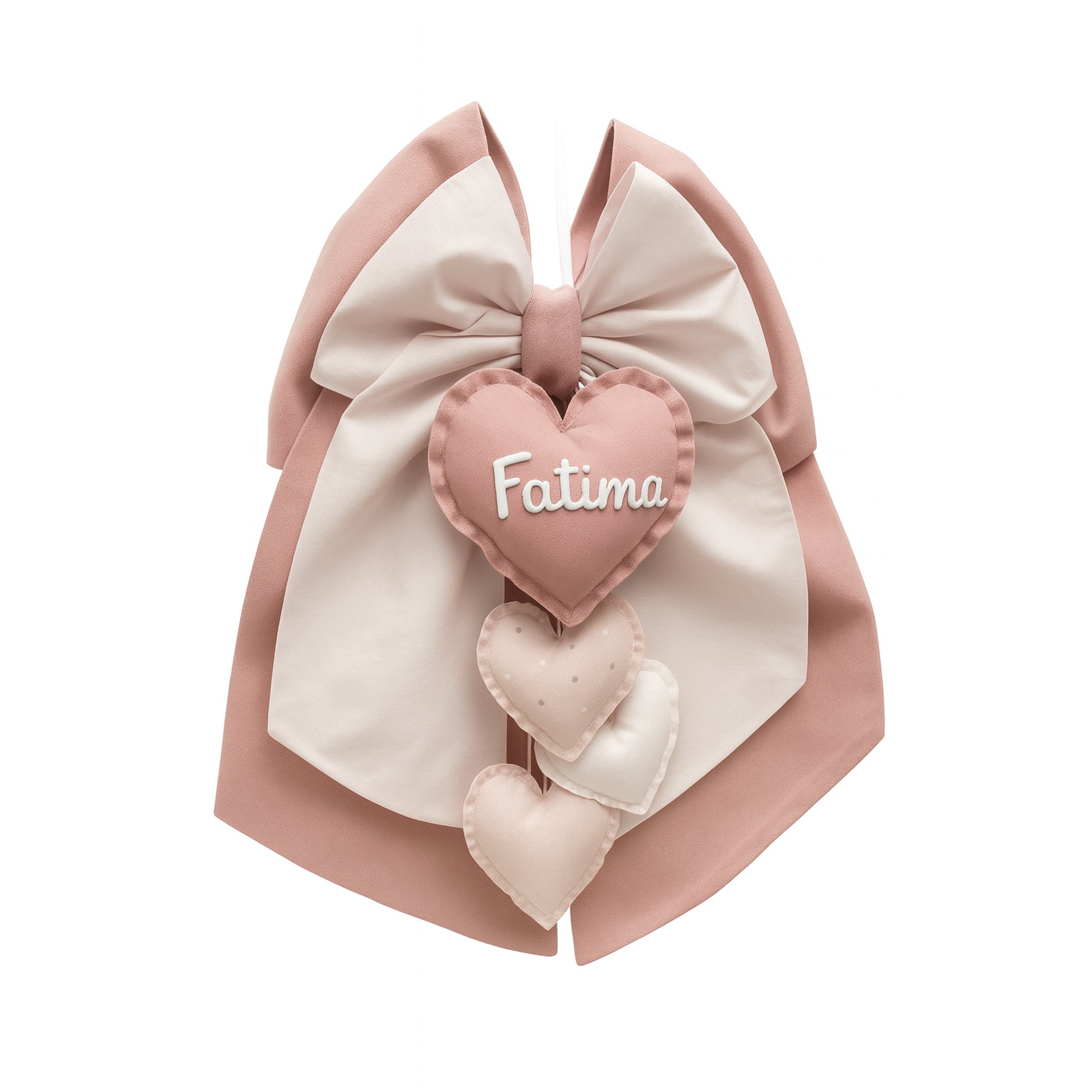 Fiocco nascita in cotone personalizzabile fatto a mano 35 x h 40 cm "Made in Italy"