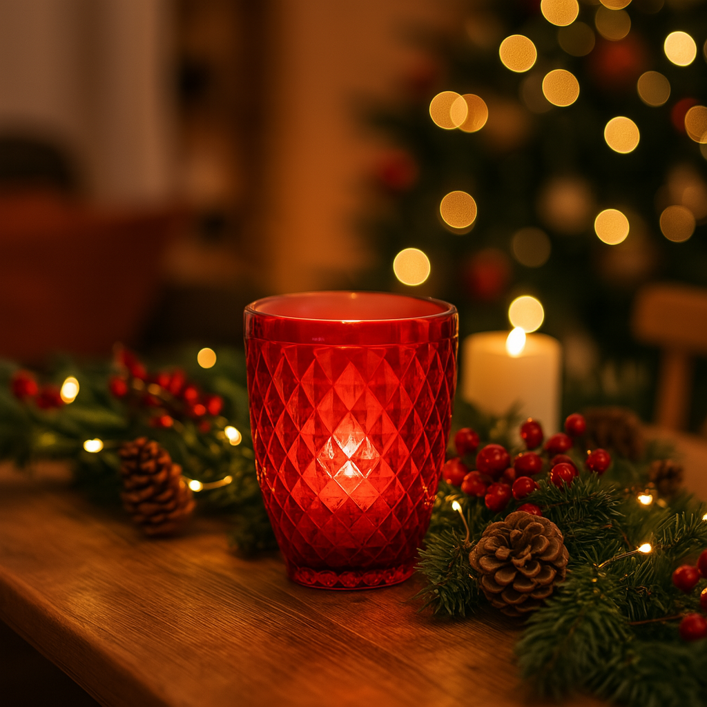 Set da 6 Palle di Natale in Vetro da 10 cm Decorate con Juta