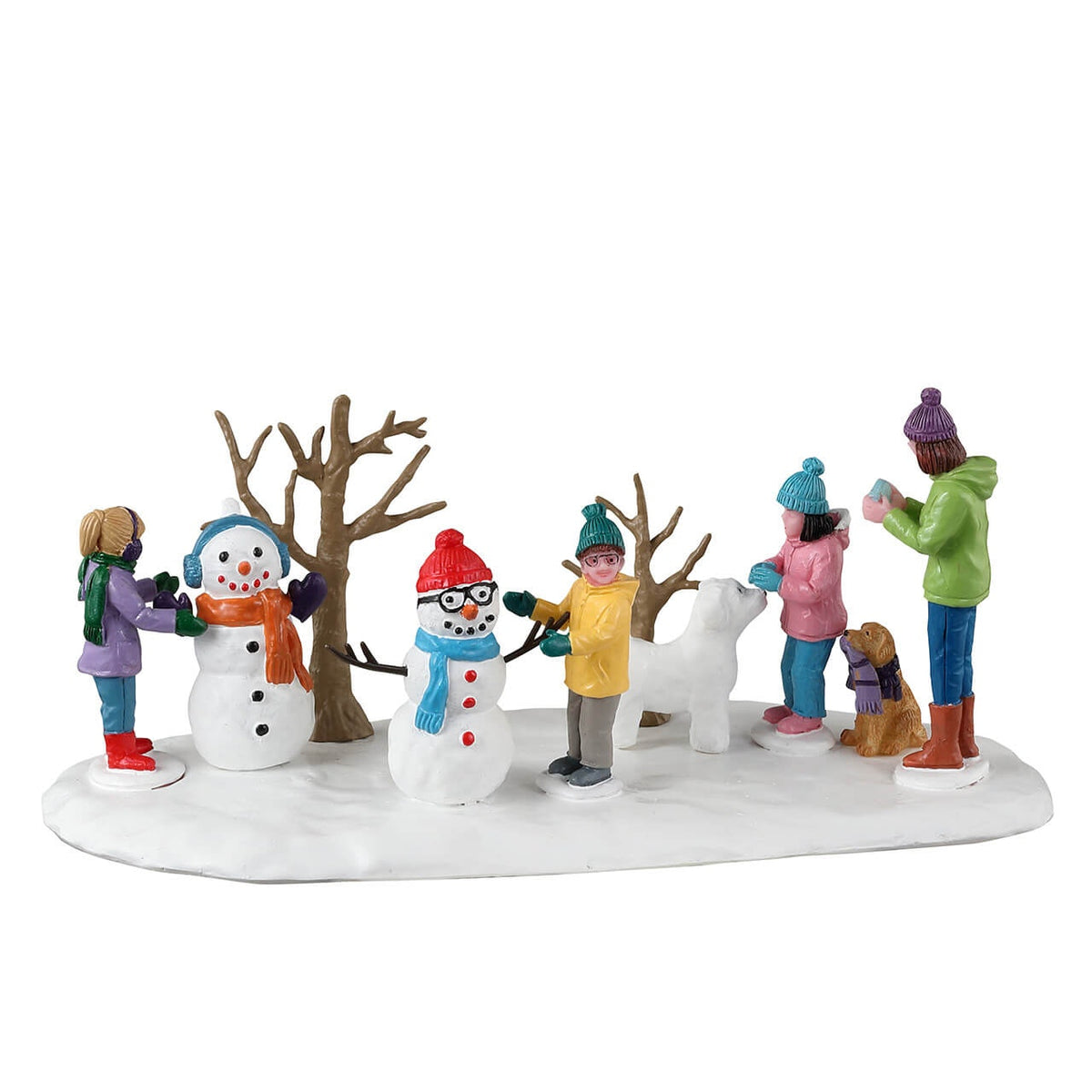 Decorazione Appuntamento Shopping Set Di 2 Per Villaggio Di Natale E Presepe In Resina Da H 4 Cm