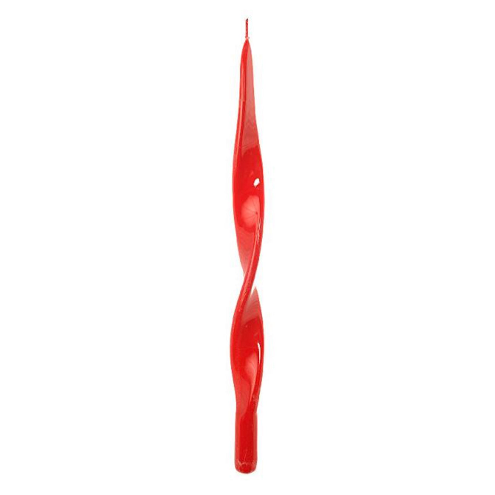 Candela Fiamma spirale lucida a cera Bianca decorazione natalizia