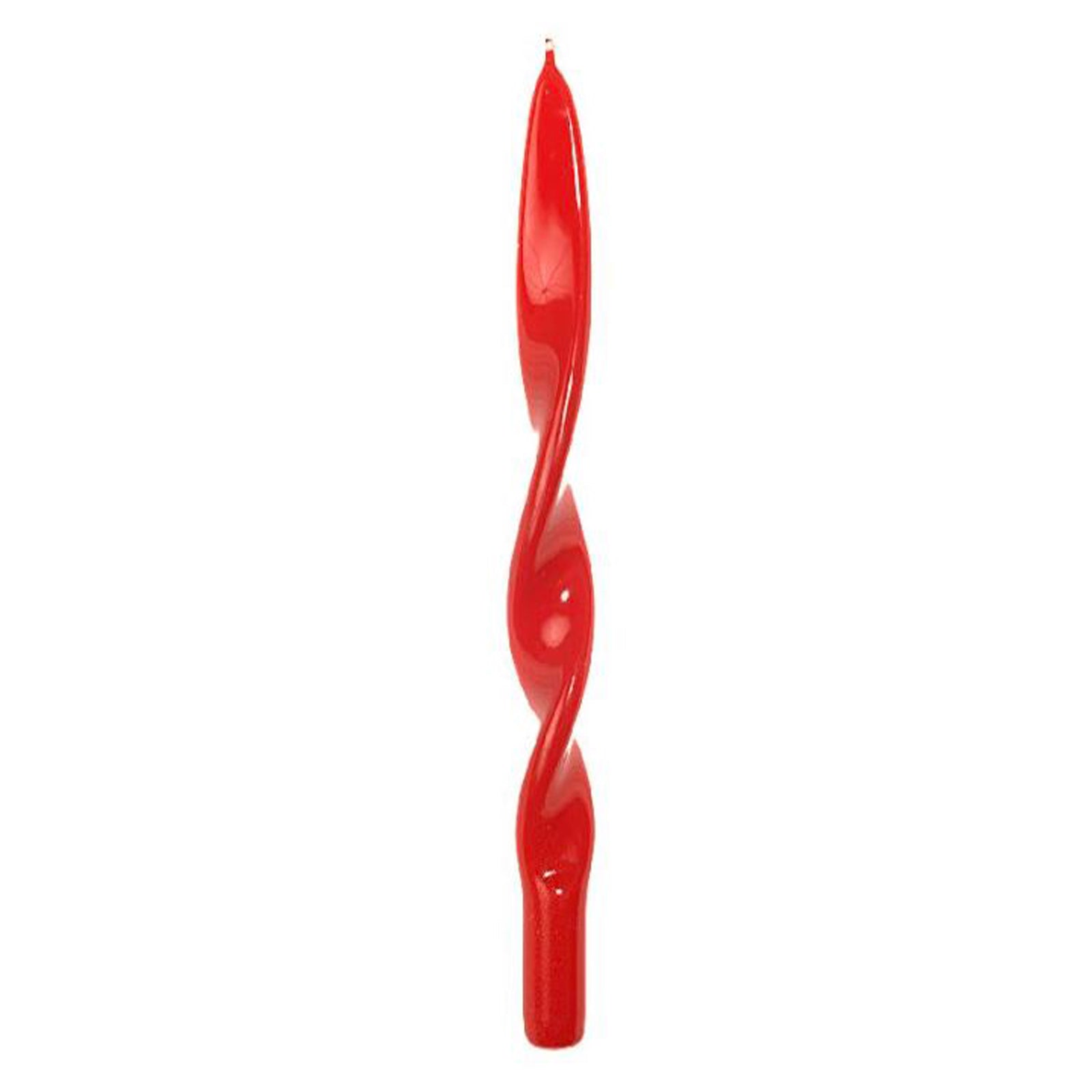 Candela Fiamma spirale lucida a cera Bianca decorazione natalizia