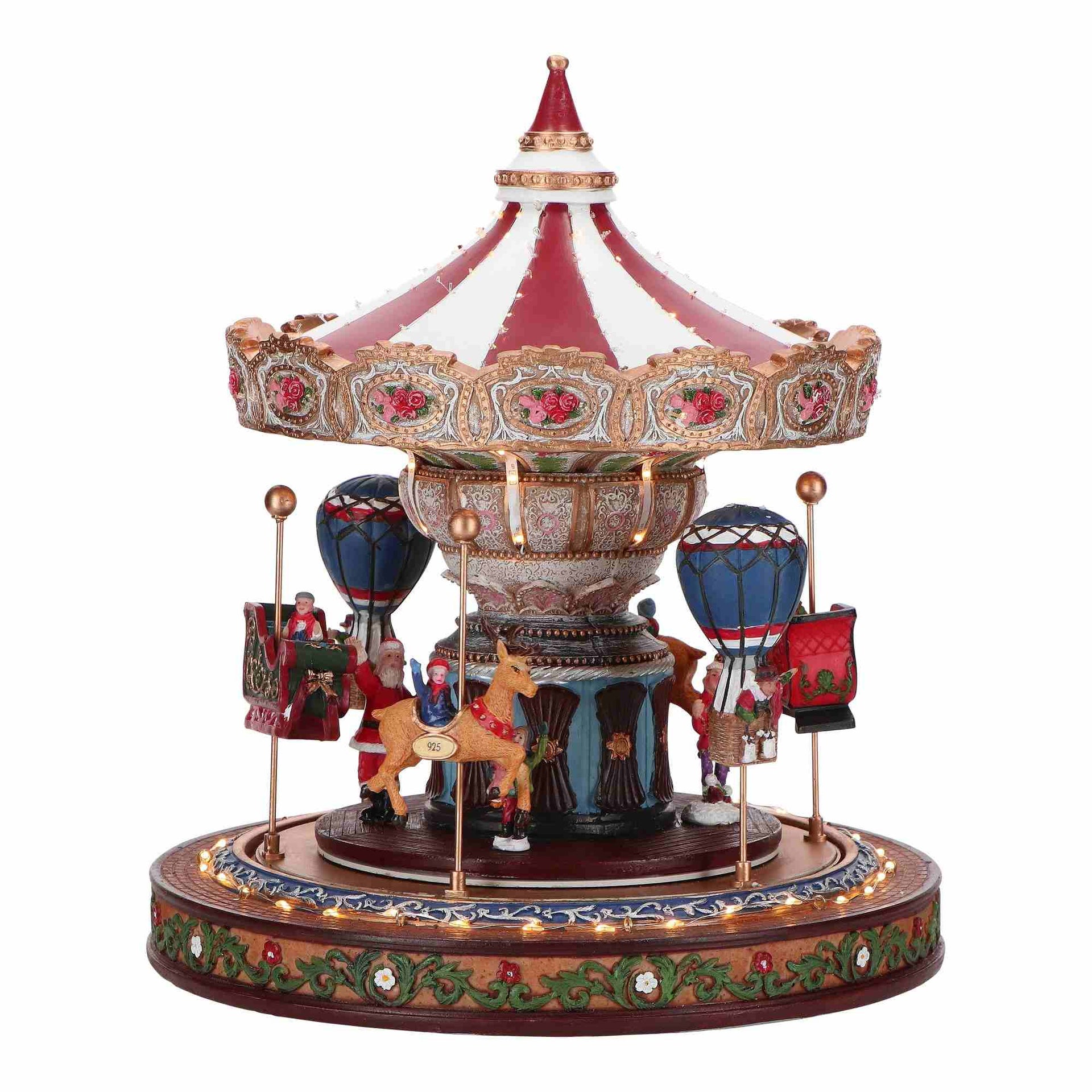 Giostra Animata Carosello Carillon Con Led Multicolor Decorazione Da 235 X H 28 Cm 89881581