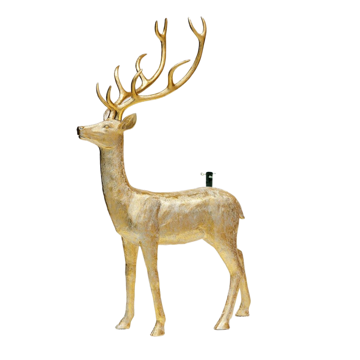 SUNNYPARK Collare Per Albero Di Natale In Metallo, 58,9 Cm, Rosso Con Renna Dorata