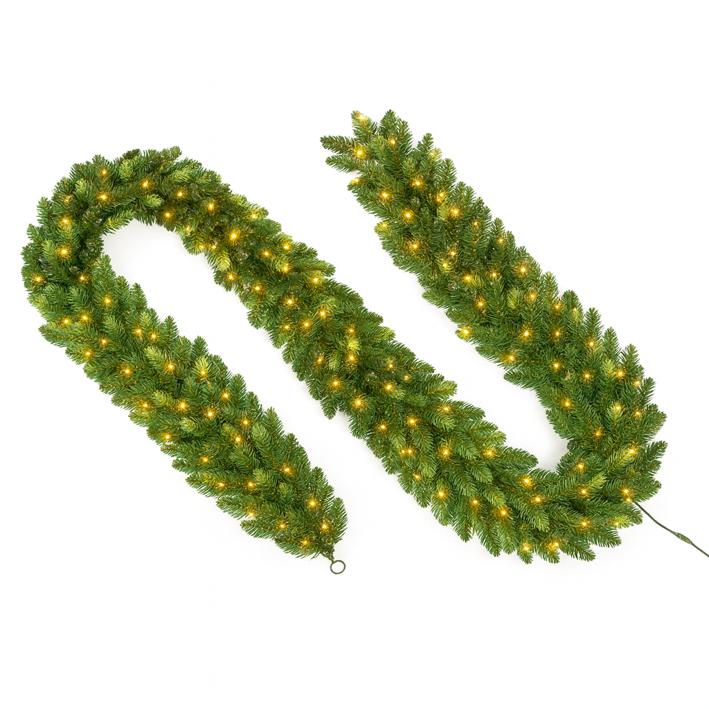 Ghirlande Natalizie Oro - 4 Pezzi Da 2 Metri, Orpelli Per Albero Di Natale, Decorazioni Casa Interno/Esterno