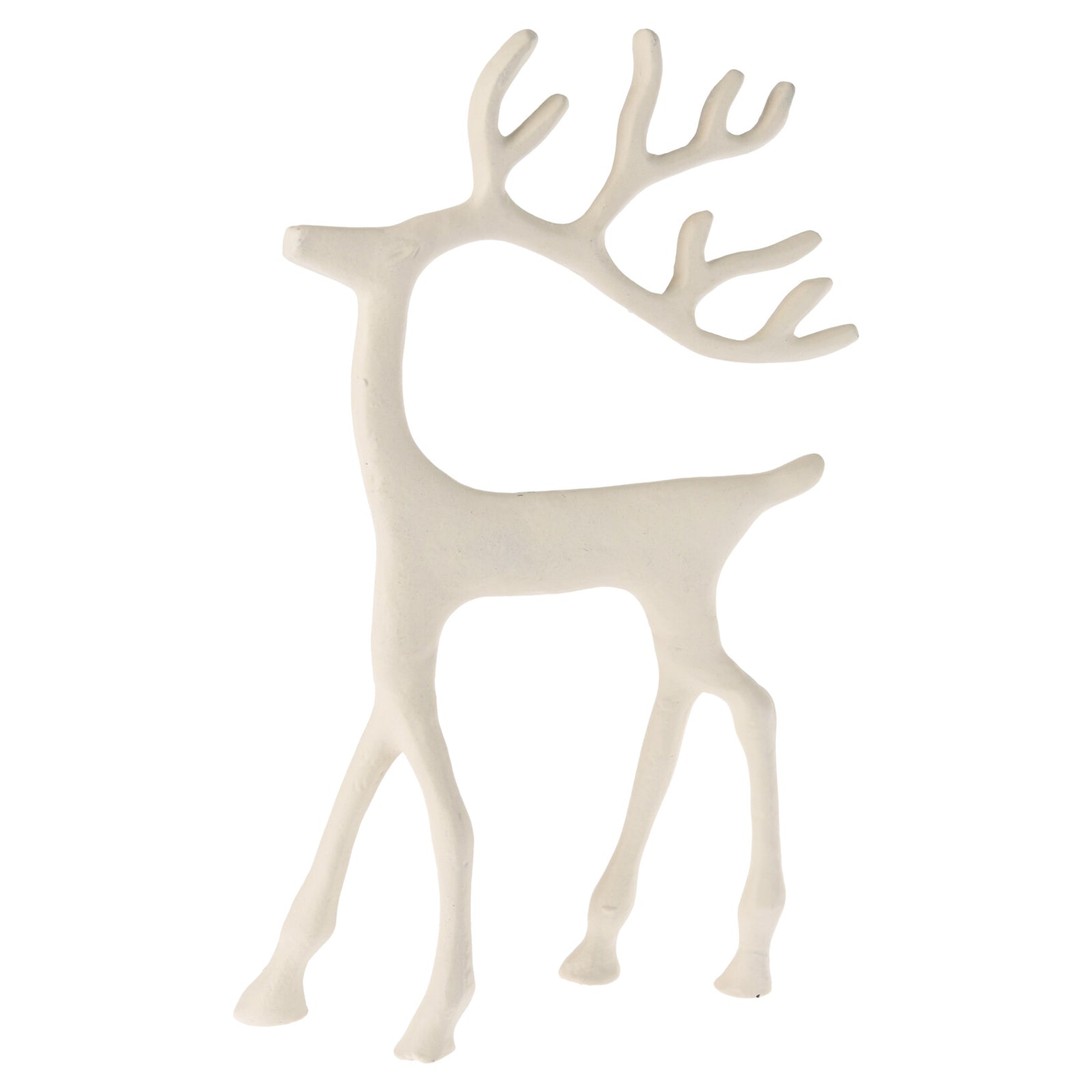 Brandsseller Statuetta Renna Decorativa Natalizia - Alluminio Nero - Altezza 15 Cm - Design Moderno