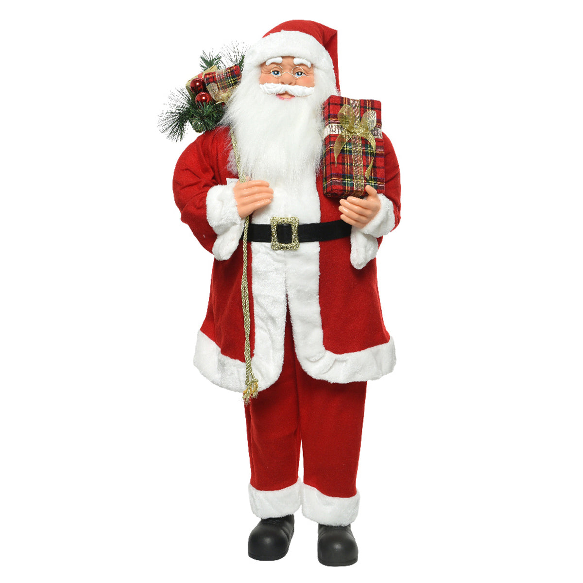 Babbo Natale Gigante 60cm - Statua Decorativa Natalizia Con Bastone E Sacco, Ideale Per Vetrine E Regali - Foto 8