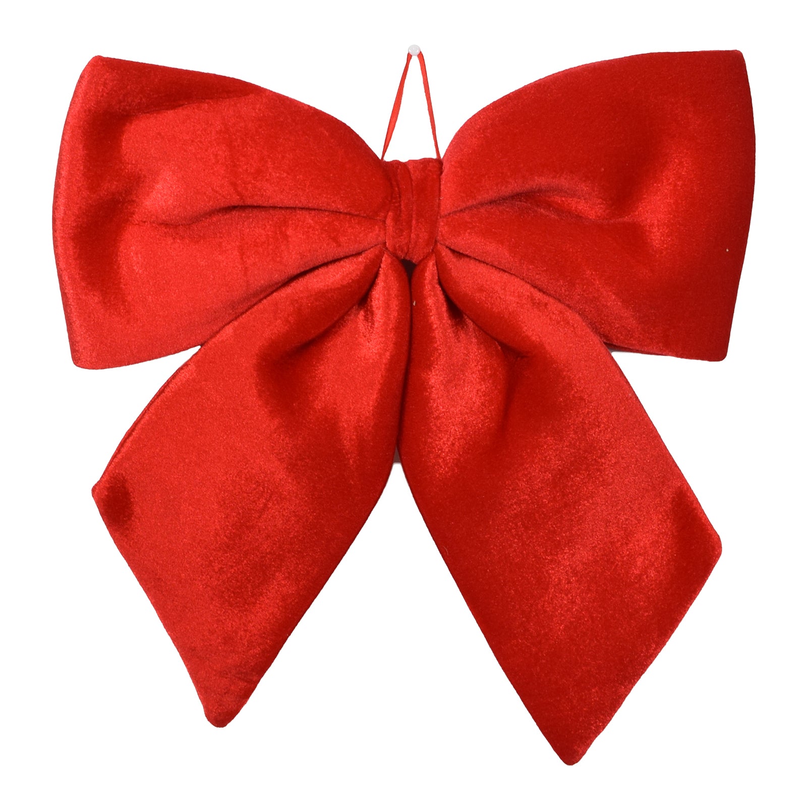 Fiocco Natalizio In Velluto Oro 28cm - Addobbo Albero Di Natale, Stile Shabby Chic - Foto 2